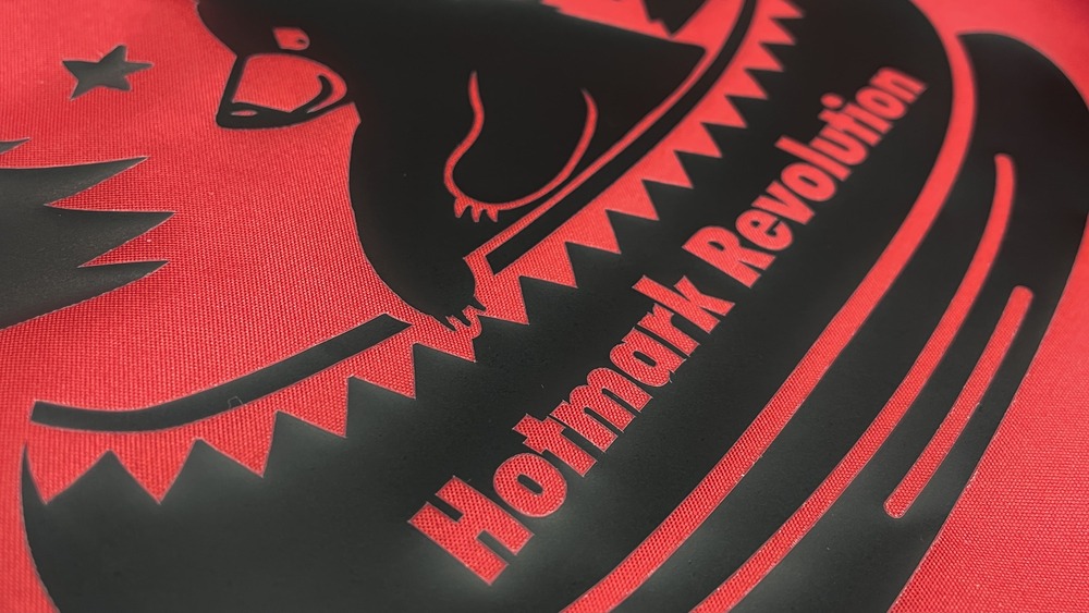 ナイロンにも圧着できた